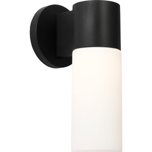 Focal Tall LED Sconce Textured Black Bulbs Inc - Visual Comfort Outdoor Lighting