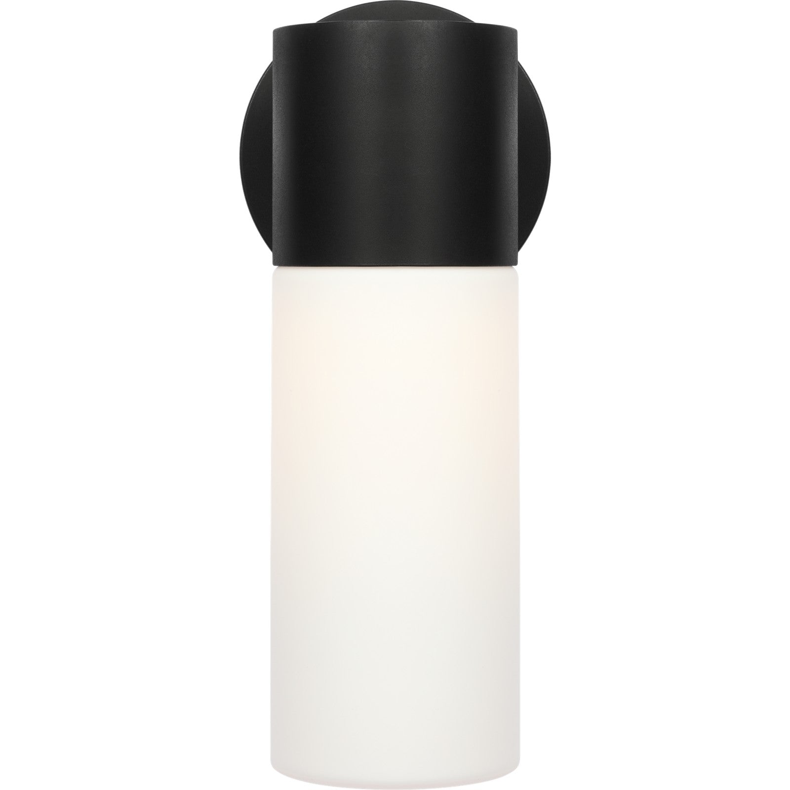 Focal Tall LED Sconce Textured Black Bulbs Inc - Visual Comfort Outdoor Lighting
