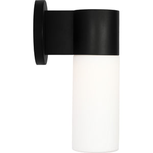 Focal Tall LED Sconce Textured Black Bulbs Inc - Visual Comfort Outdoor Lighting