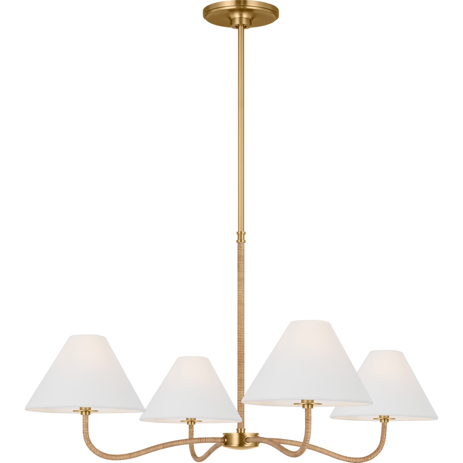 Laguna Large Chandelier Burnished Brass - Visual Comfort Ceiling Lights