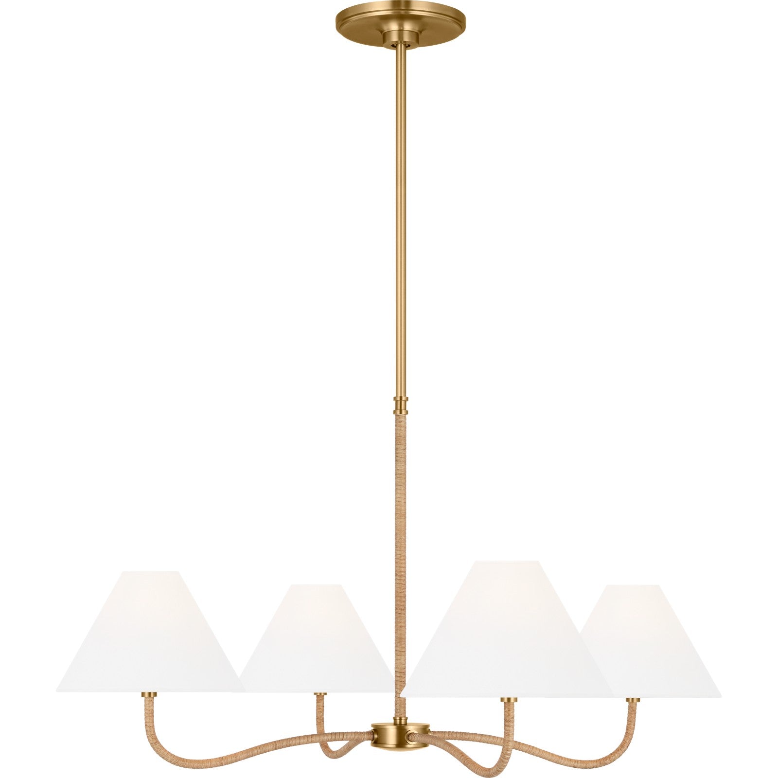 Laguna Large Chandelier Burnished Brass - Visual Comfort Ceiling Lights