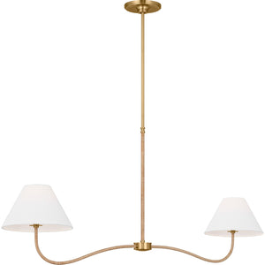 Laguna Large Linear Chandelier Burnished Brass - Visual Comfort Ceiling Lights