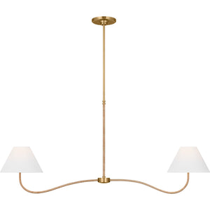 Laguna Large Linear Chandelier Burnished Brass - Visual Comfort Ceiling Lights