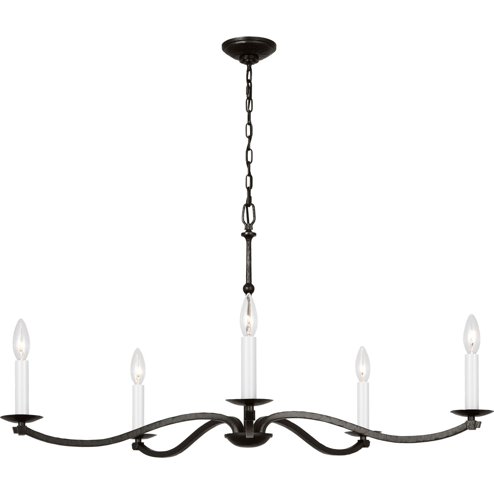 Wellen Large Chandelier Aged Iron - Visual Comfort Ceiling Lights