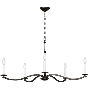 Wellen Large Chandelier Aged Iron - Visual Comfort Ceiling Lights