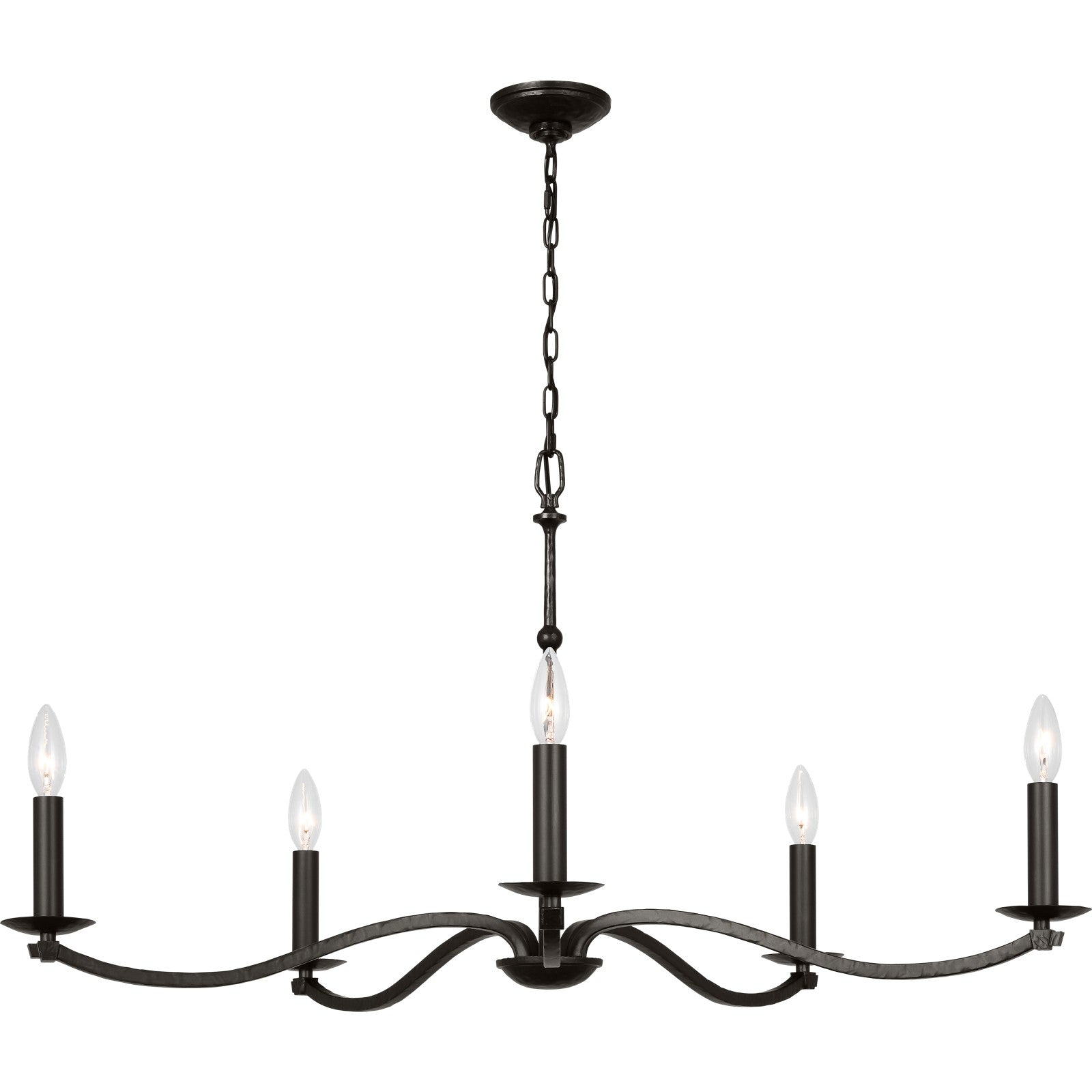 Wellen Large Chandelier Aged Iron - Visual Comfort Ceiling Lights