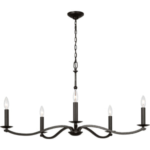 Wellen Large Chandelier Aged Iron - Visual Comfort Ceiling Lights