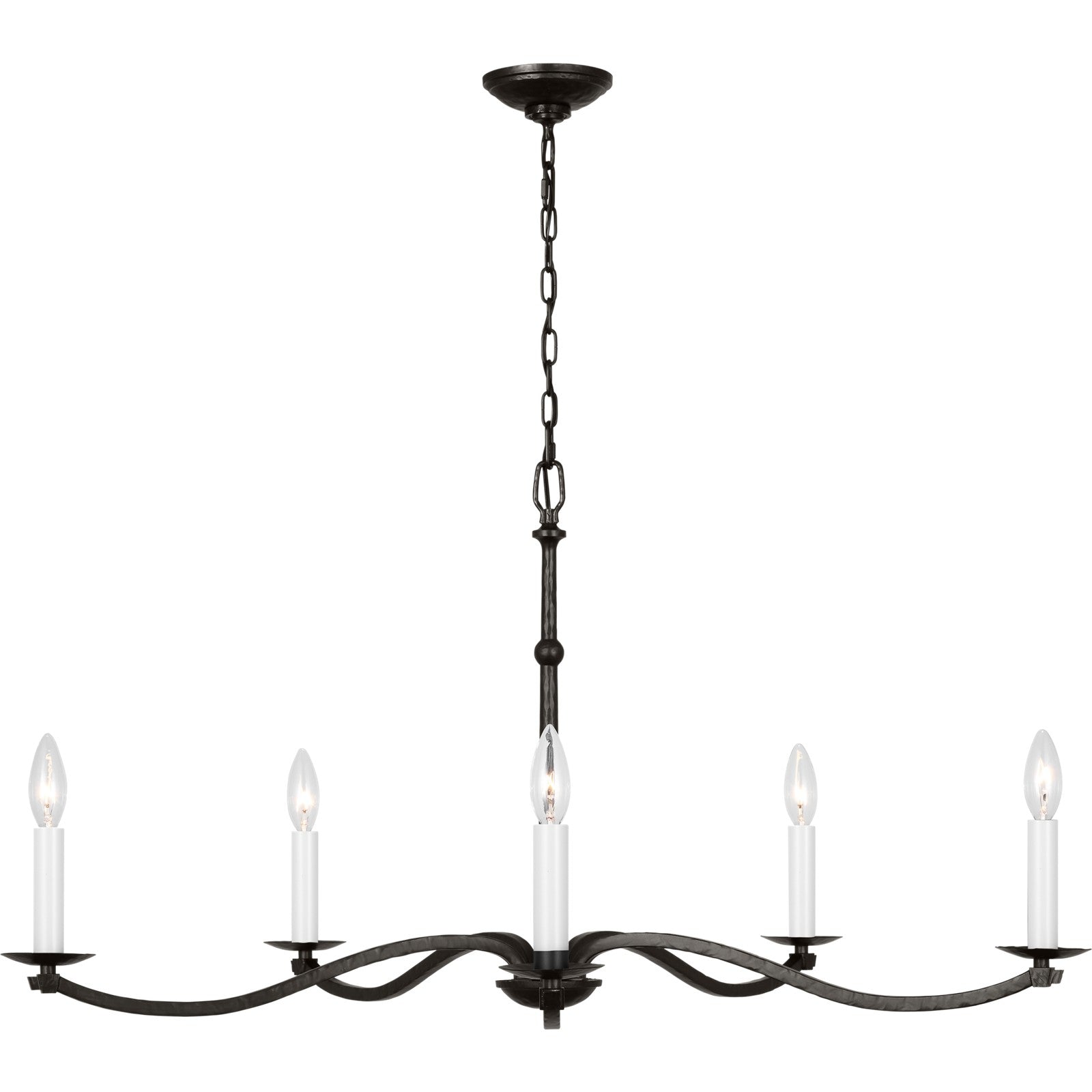 Wellen Large Chandelier Aged Iron - Visual Comfort Ceiling Lights