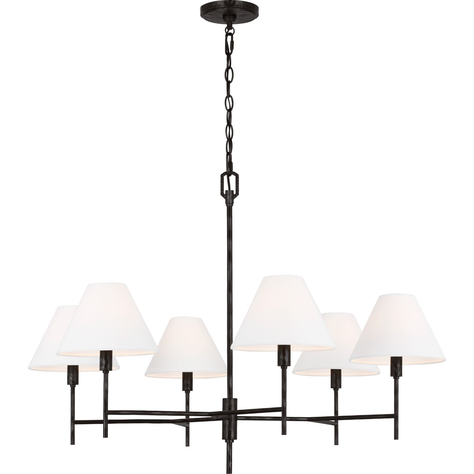 Ridgewood Large Chandelier Aged Iron - Visual Comfort Ceiling Lights
