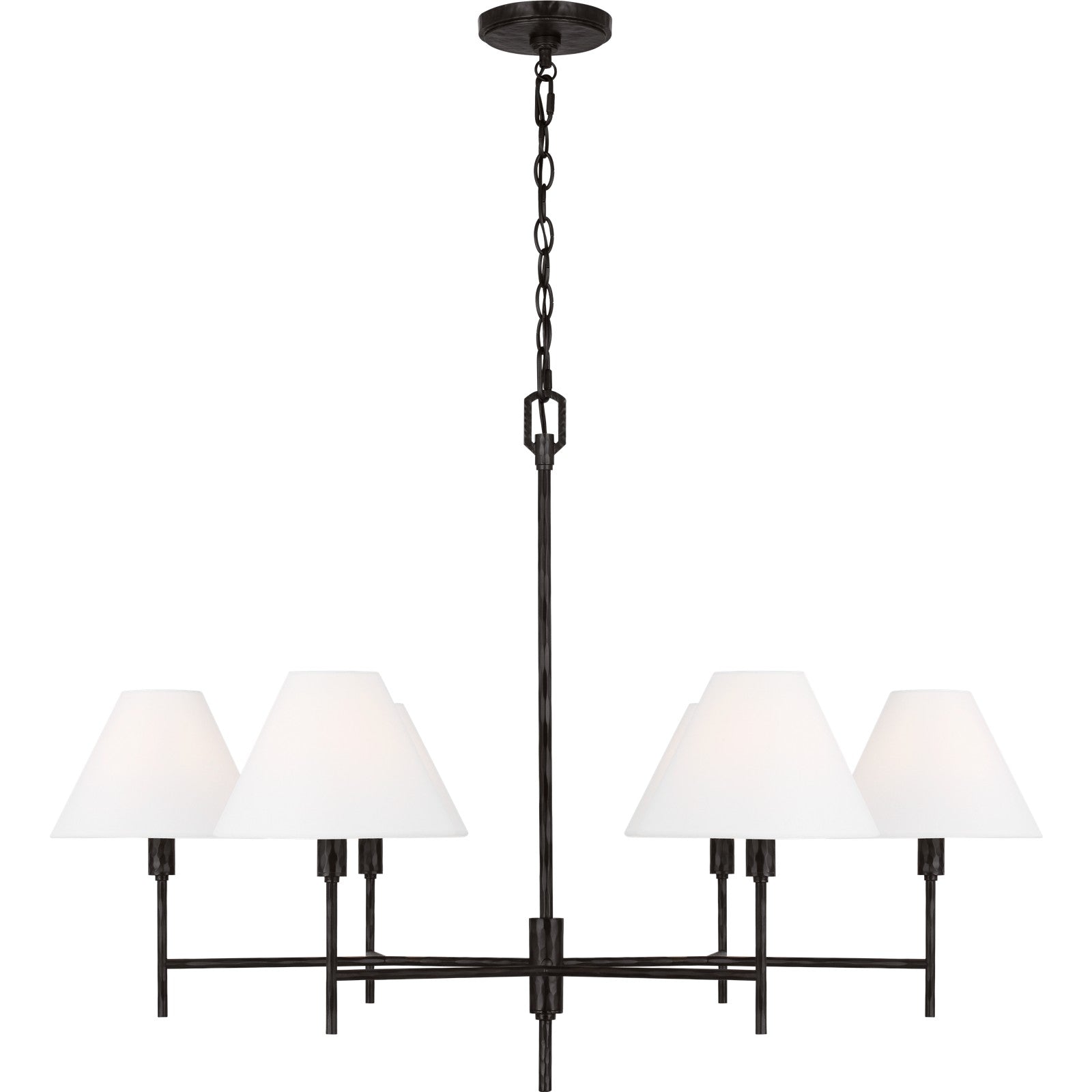 Ridgewood Large Chandelier Aged Iron - Visual Comfort Ceiling Lights