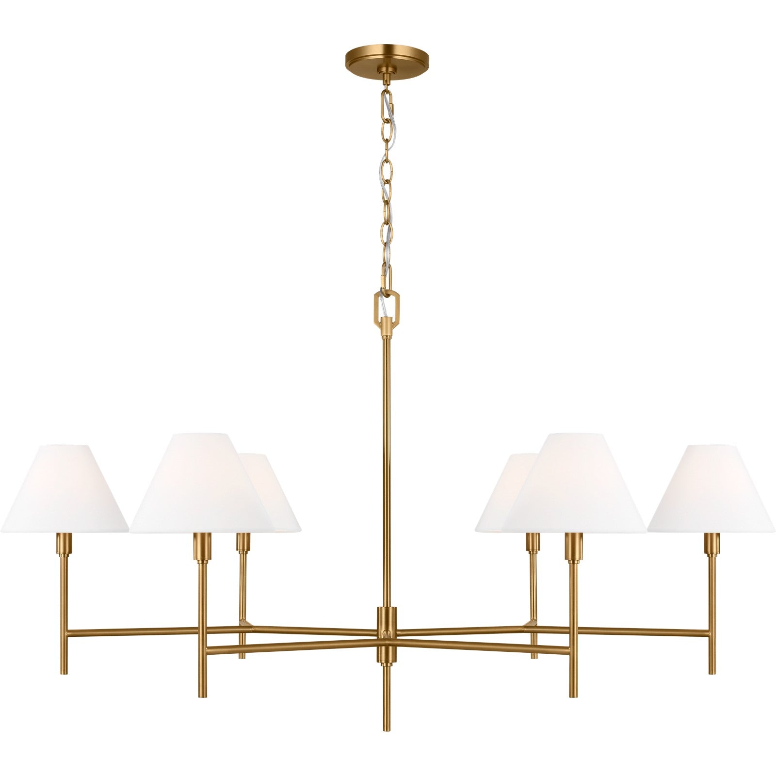 Ridgewood Extra Large Chandelier Burnished Brass - Visual Comfort Ceiling Lights