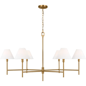 Ridgewood Extra Large Chandelier Burnished Brass - Visual Comfort Ceiling Lights