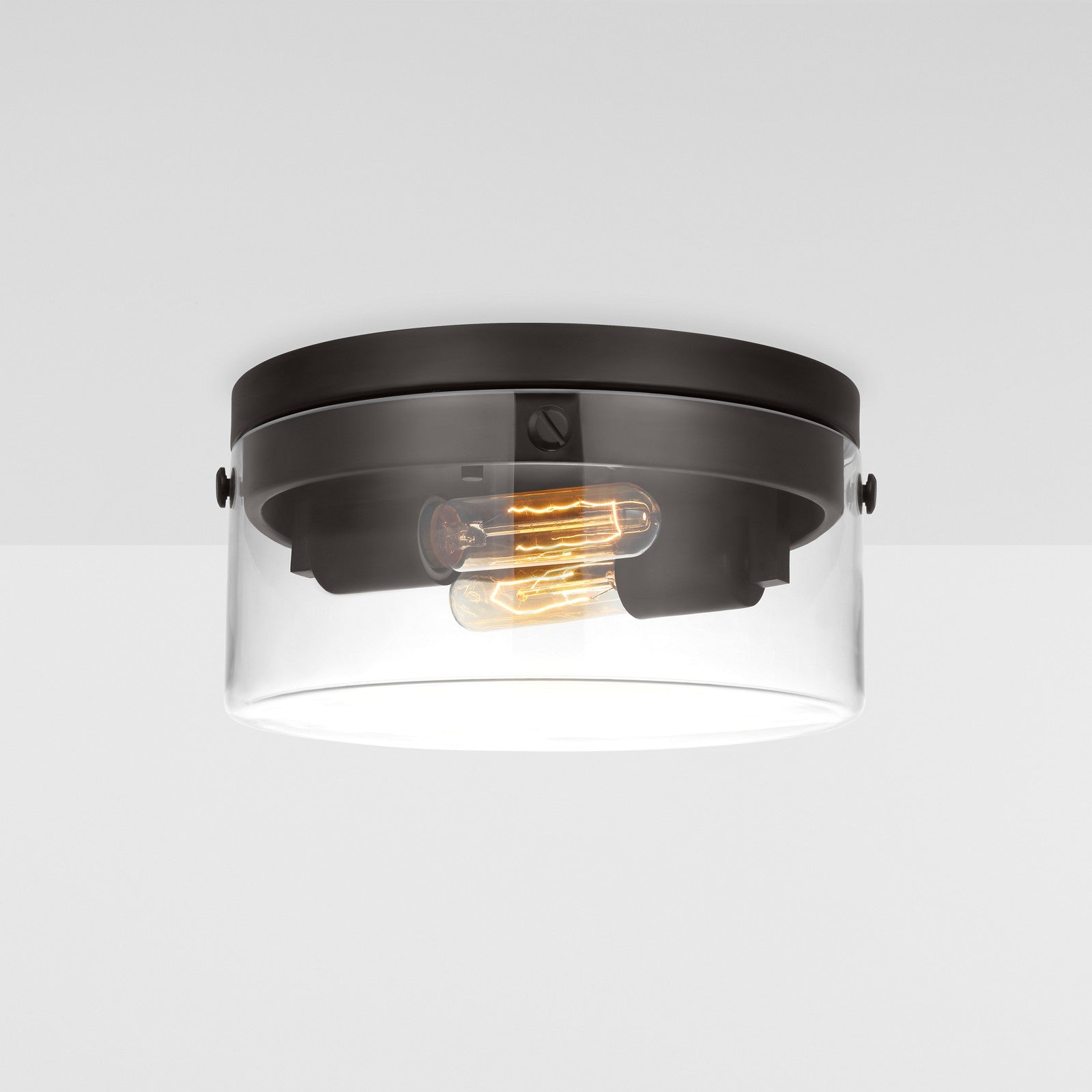 Garrett Medium Flush Mount Burnished Brass - Visual Comfort Ceiling Lights