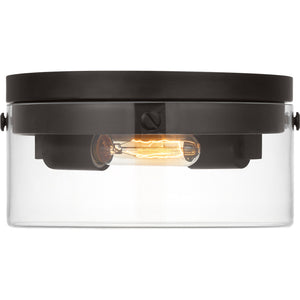 Garrett Medium Flush Mount Burnished Brass - Visual Comfort Ceiling Lights