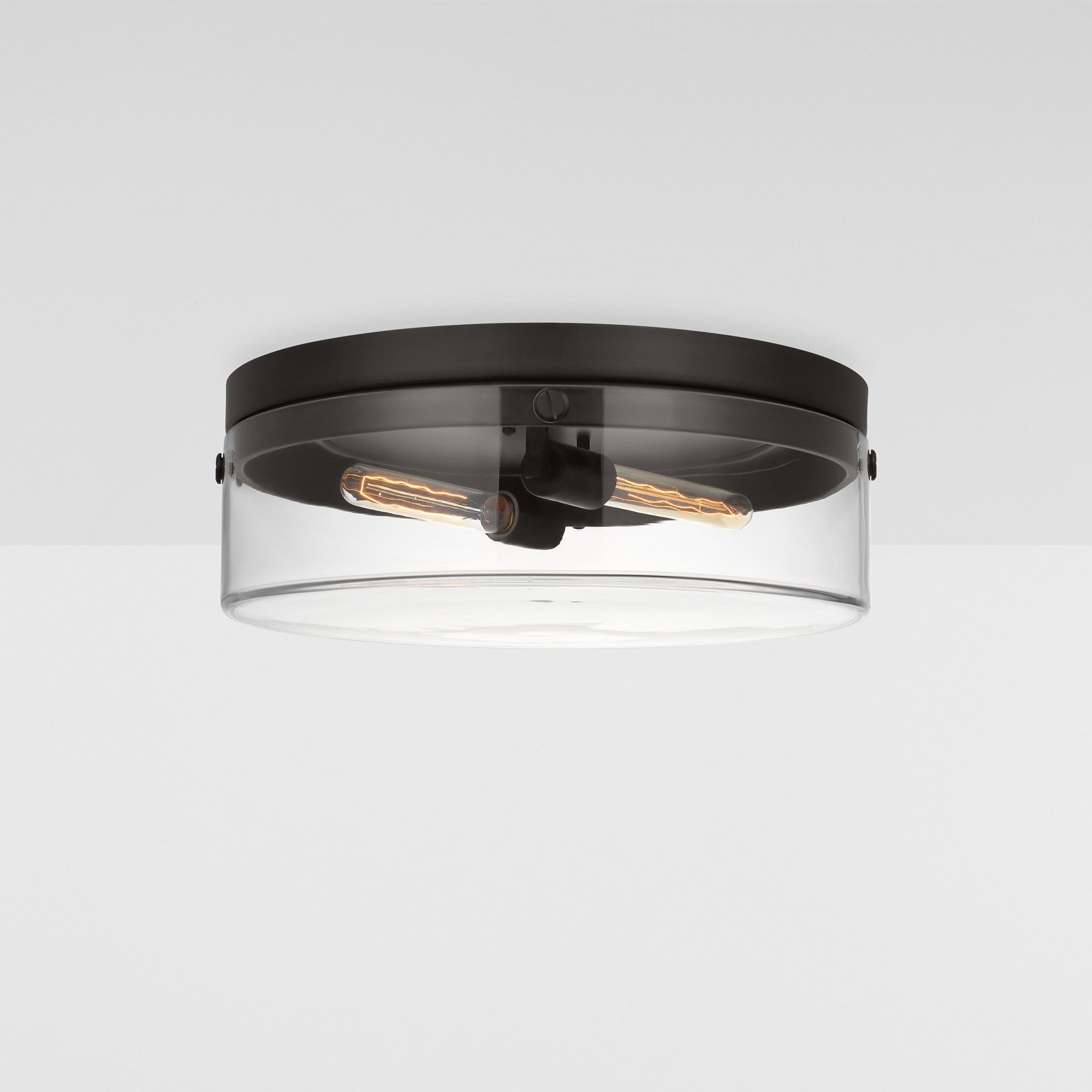 Garrett Large Flush Mount in Burnished Brass - Visual Comfort Ceiling Lights
