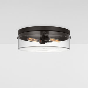 Garrett Large Flush Mount in Burnished Brass - Visual Comfort Ceiling Lights