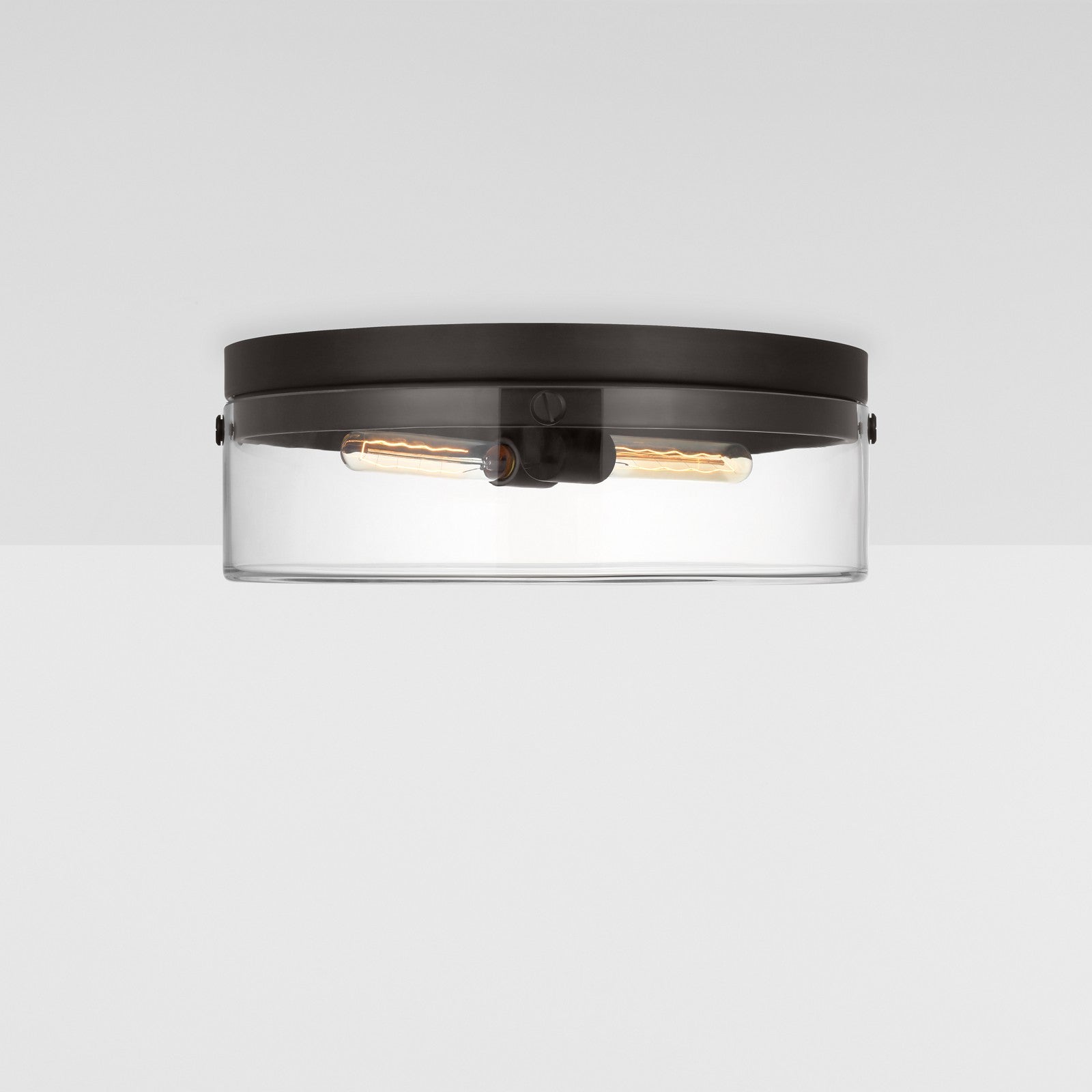 Garrett Large Flush Mount in Burnished Brass - Visual Comfort Ceiling Lights