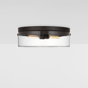 Garrett Large Flush Mount in Burnished Brass - Visual Comfort Ceiling Lights