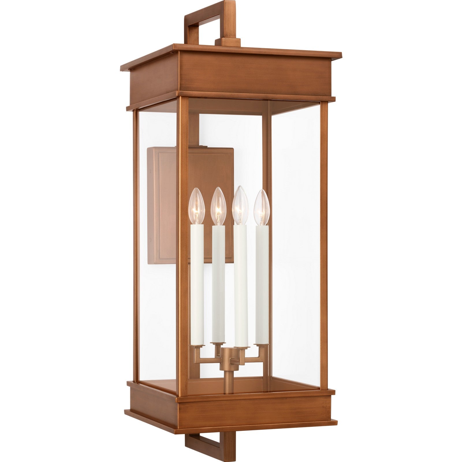 Cupertino Extra Large Bracket Wall Lantern Textured Black - Visual Comfort Outdoor Lighting