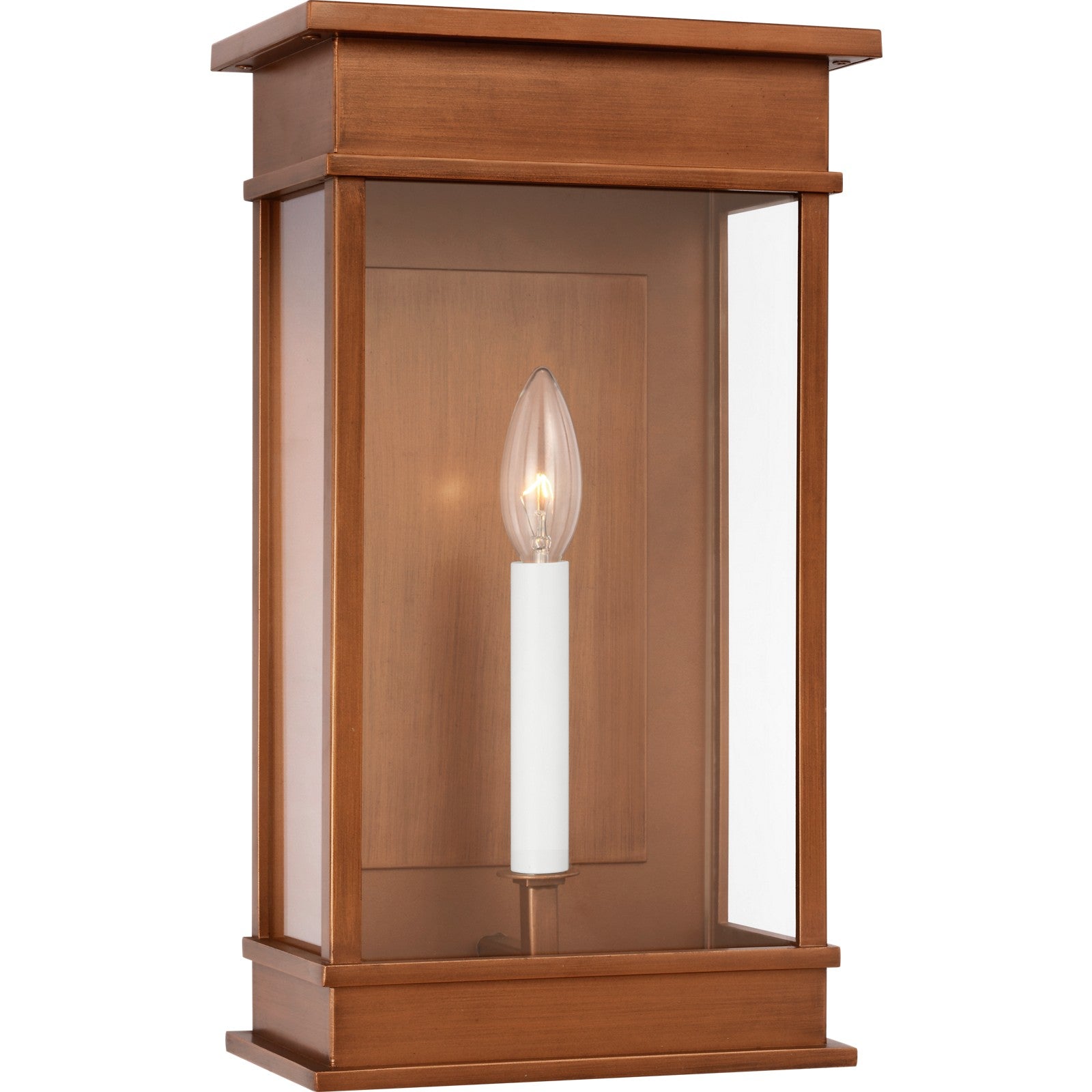 Cupertino Medium Wall Lantern Textured Black - Visual Comfort Outdoor Lighting