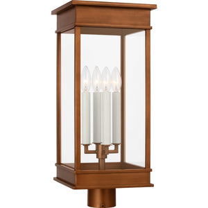 Cupertino Large Post Lantern Textured Black - Visual Comfort Outdoor Lighting
