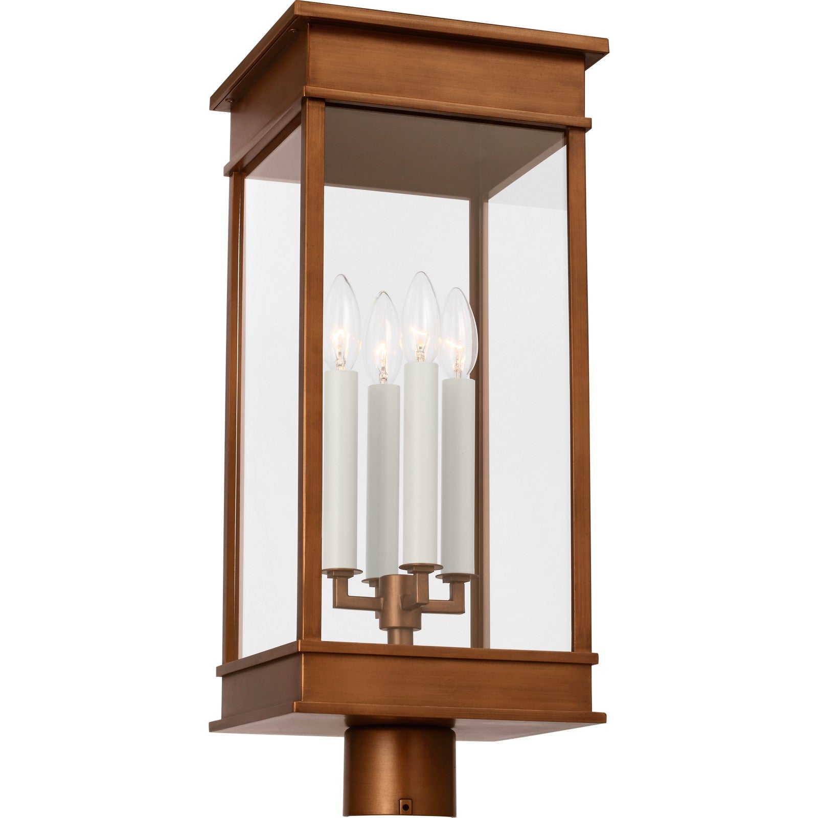 Cupertino Large Post Lantern Textured Black - Visual Comfort Outdoor Lighting