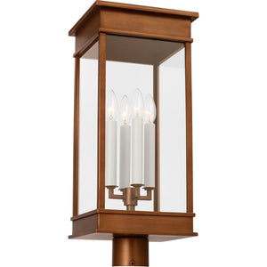 Cupertino Large Post Lantern Textured Black - Visual Comfort Outdoor Lighting
