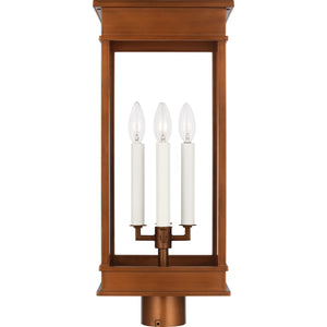 Cupertino Large Post Lantern Textured Black - Visual Comfort Outdoor Lighting