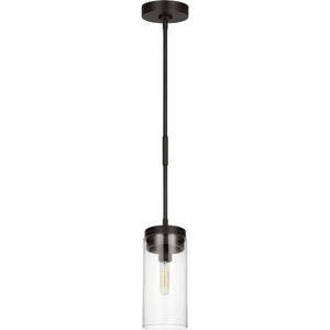 Garrett Medium Cylinder Pendant Burnished Brass - Visual Comfort Ceiling Lights