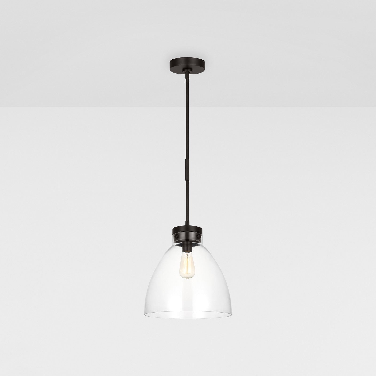 Garrett Wide Pendant in Burnished Brass - Visual Comfort Ceiling Lights