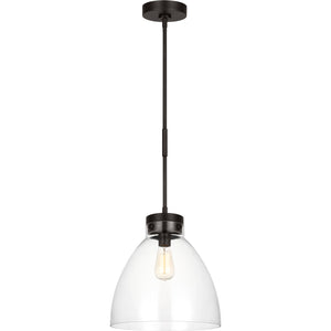 Garrett Wide Pendant in Burnished Brass - Visual Comfort Ceiling Lights