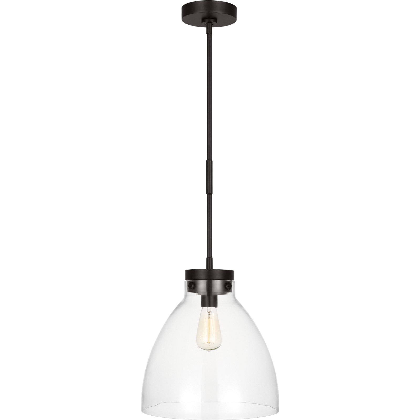 Garrett Wide Pendant in Burnished Brass - Visual Comfort Ceiling Lights