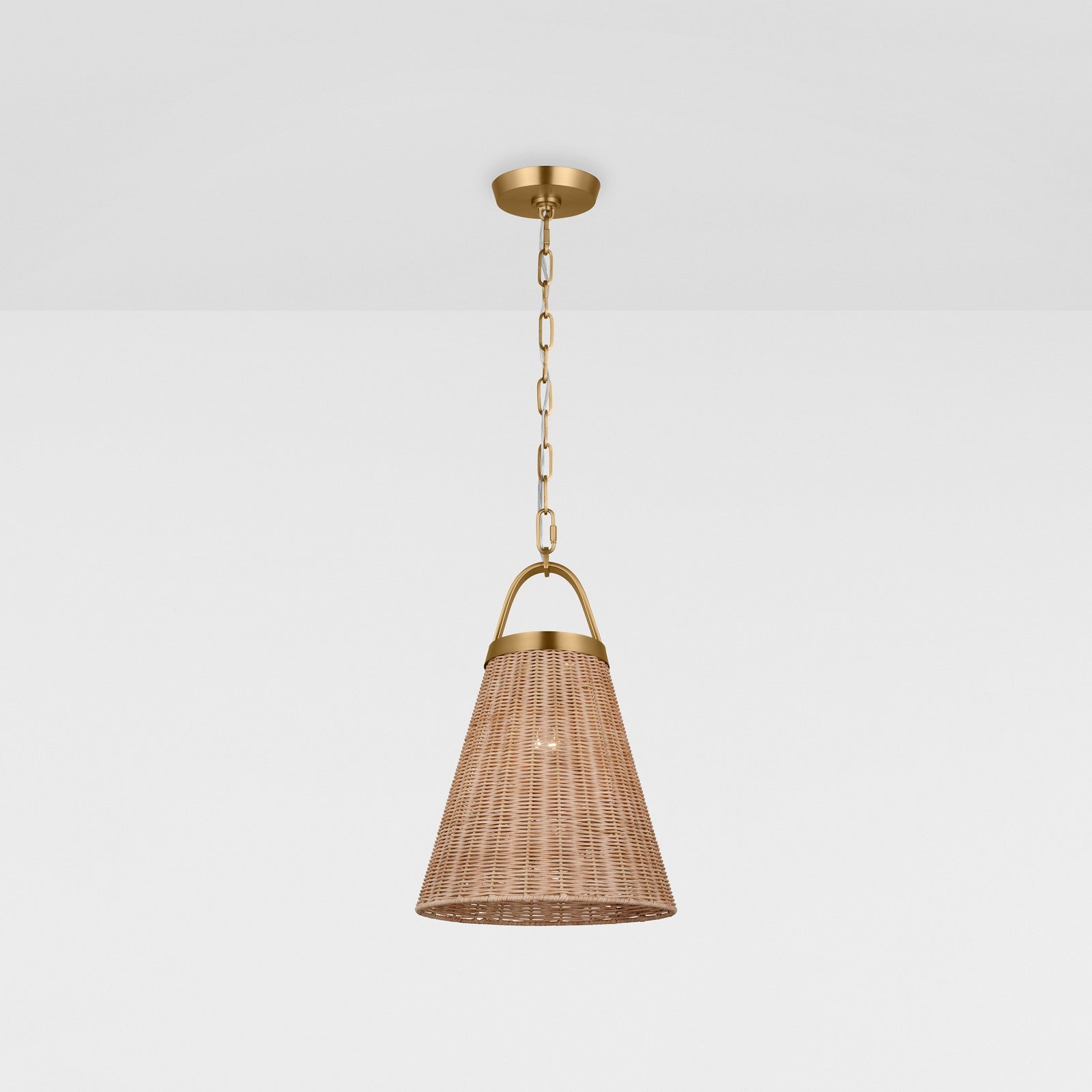 Whitby Medium Pendant in Burnished Brass - Visual Comfort Ceiling Lights