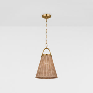 Whitby Medium Pendant in Burnished Brass - Visual Comfort Ceiling Lights
