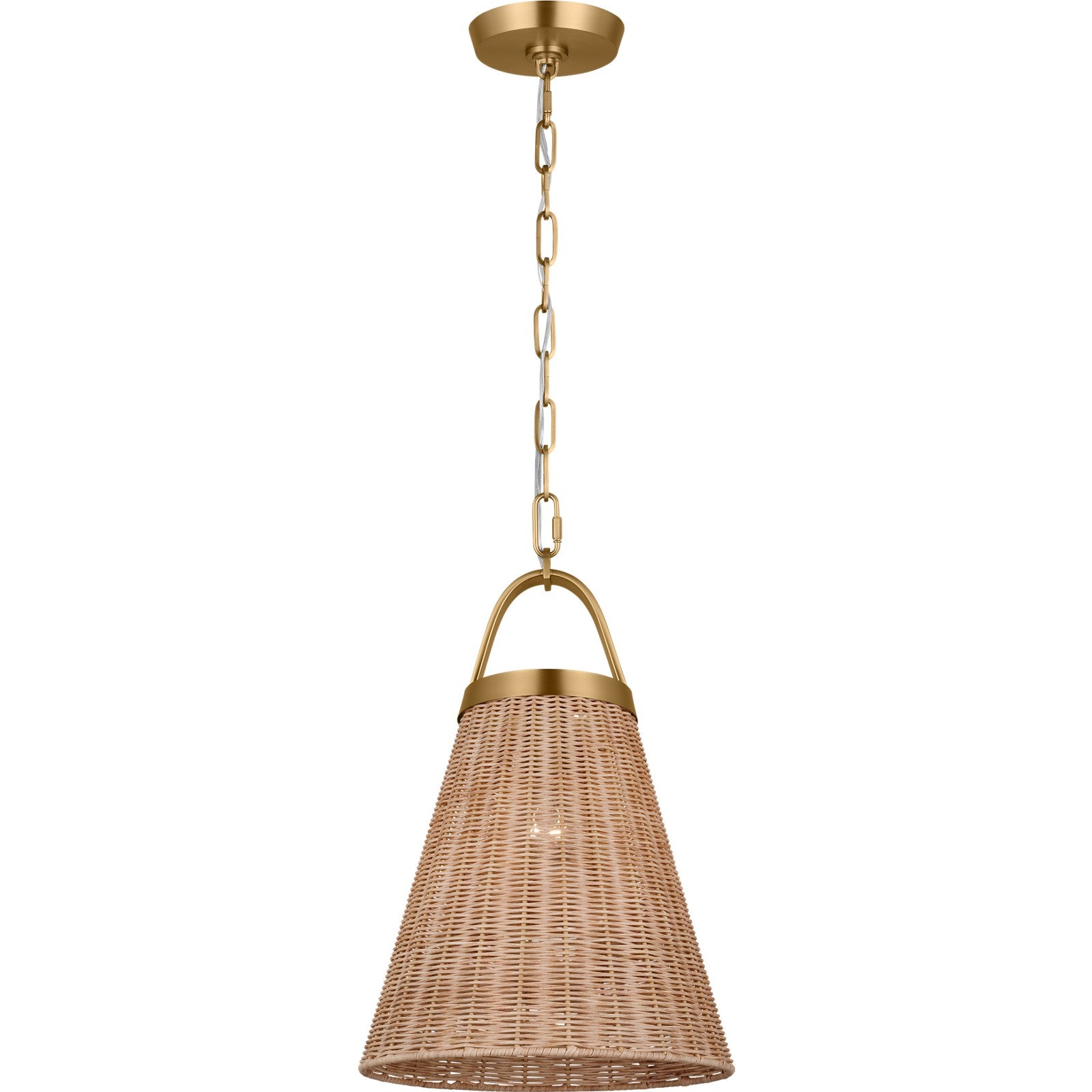 Whitby Medium Pendant in Burnished Brass - Visual Comfort Ceiling Lights