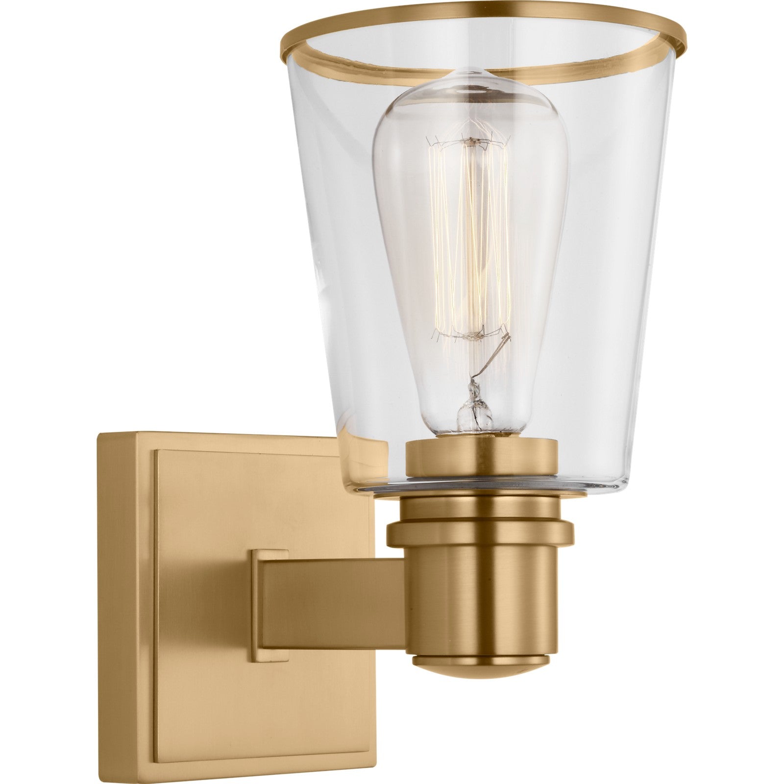 Alessa Sconce Burnished Brass - Visual Comfort Wall Lights