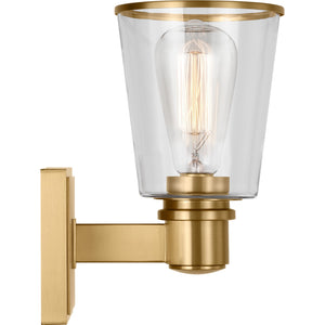 Alessa Sconce Burnished Brass - Visual Comfort Wall Lights