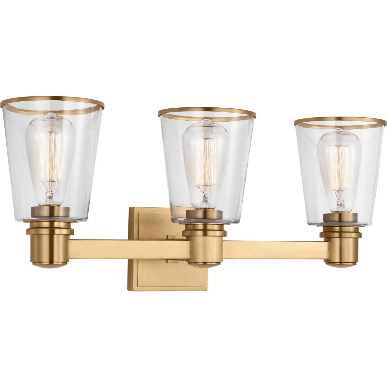 Alessa 3 - Light Vanity Burnished Brass - Visual Comfort Wall Lights