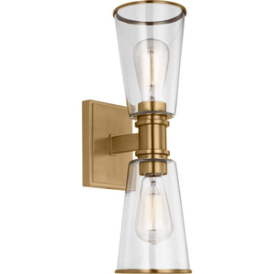 Alessa 2 - Light Linear Vanity Burnished Brass - Visual Comfort Wall Lights