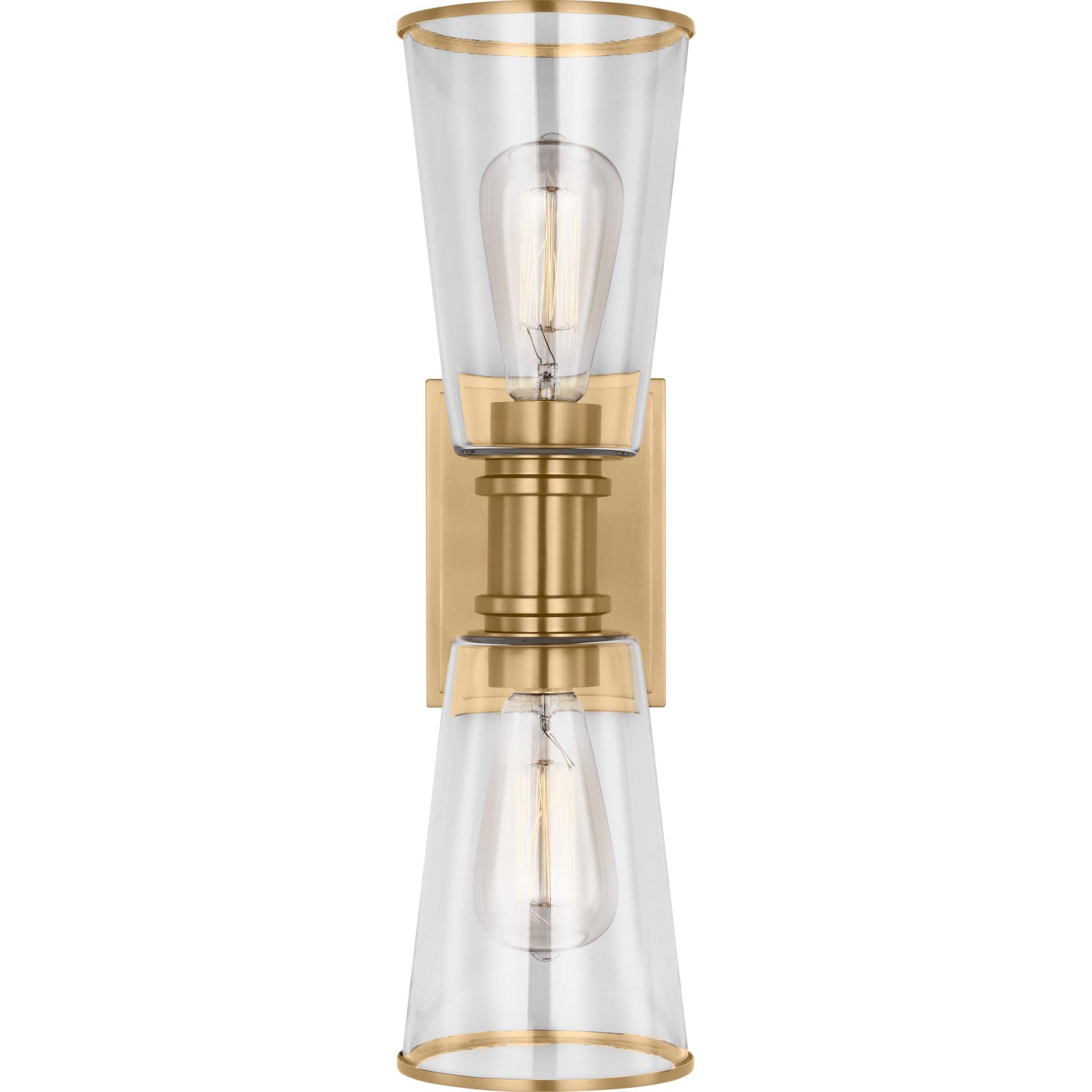 Alessa 2 - Light Linear Vanity Burnished Brass - Visual Comfort Wall Lights