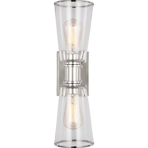 Alessa 2 - Light Linear Vanity Burnished Brass - Visual Comfort Wall Lights