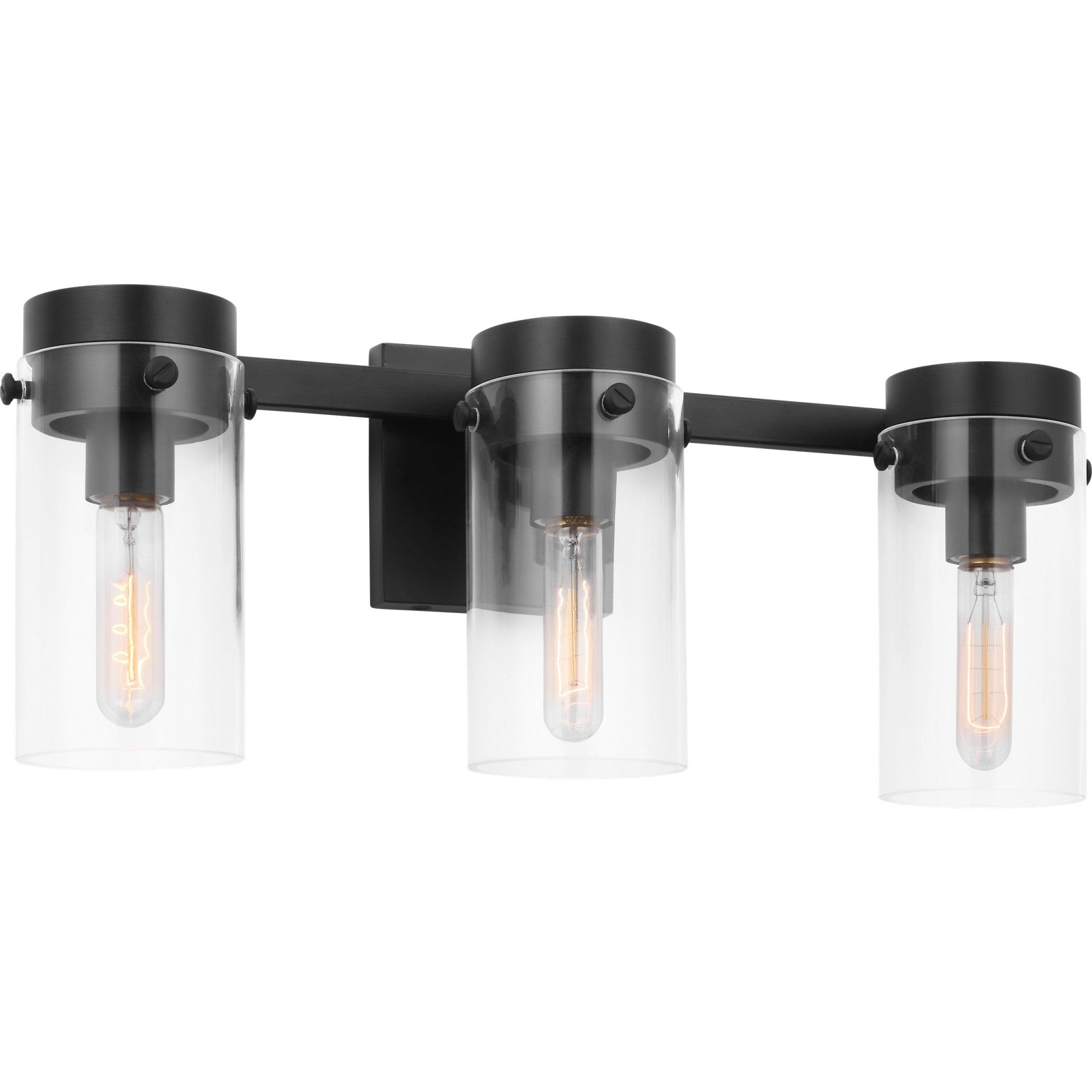 Garrett 3 - Light Vanity in Polished Nickel - Visual Comfort Wall Lights