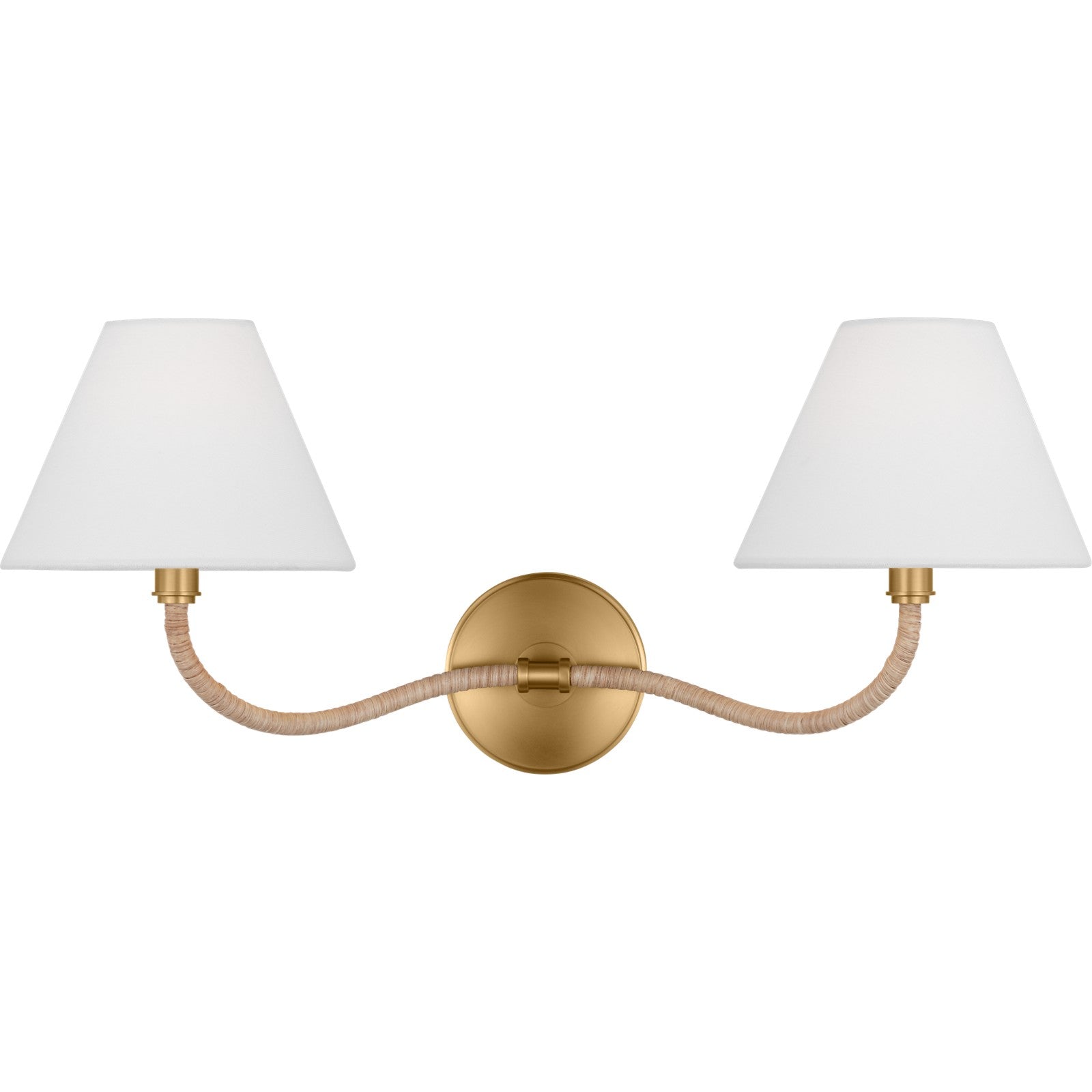 Laguna Double Sconce Burnished Brass - Visual Comfort Wall Lights