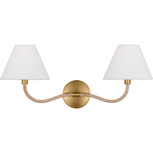 Laguna Double Sconce Burnished Brass - Visual Comfort Wall Lights