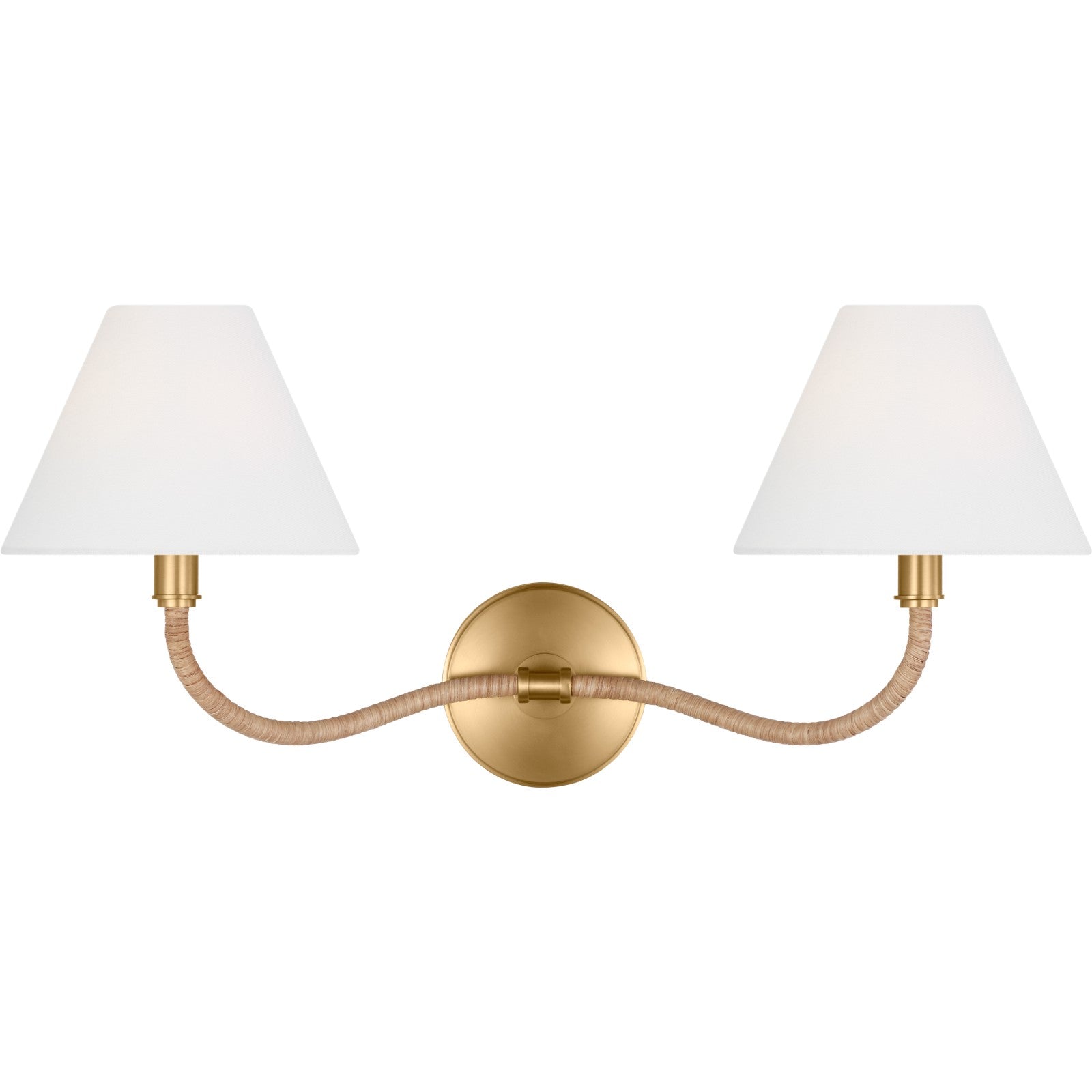 Laguna Double Sconce Burnished Brass - Visual Comfort Wall Lights