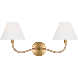 Laguna Double Sconce Burnished Brass - Visual Comfort Wall Lights