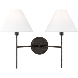 Ridgewood Medium Sconce Aged Iron - Visual Comfort Wall Lights