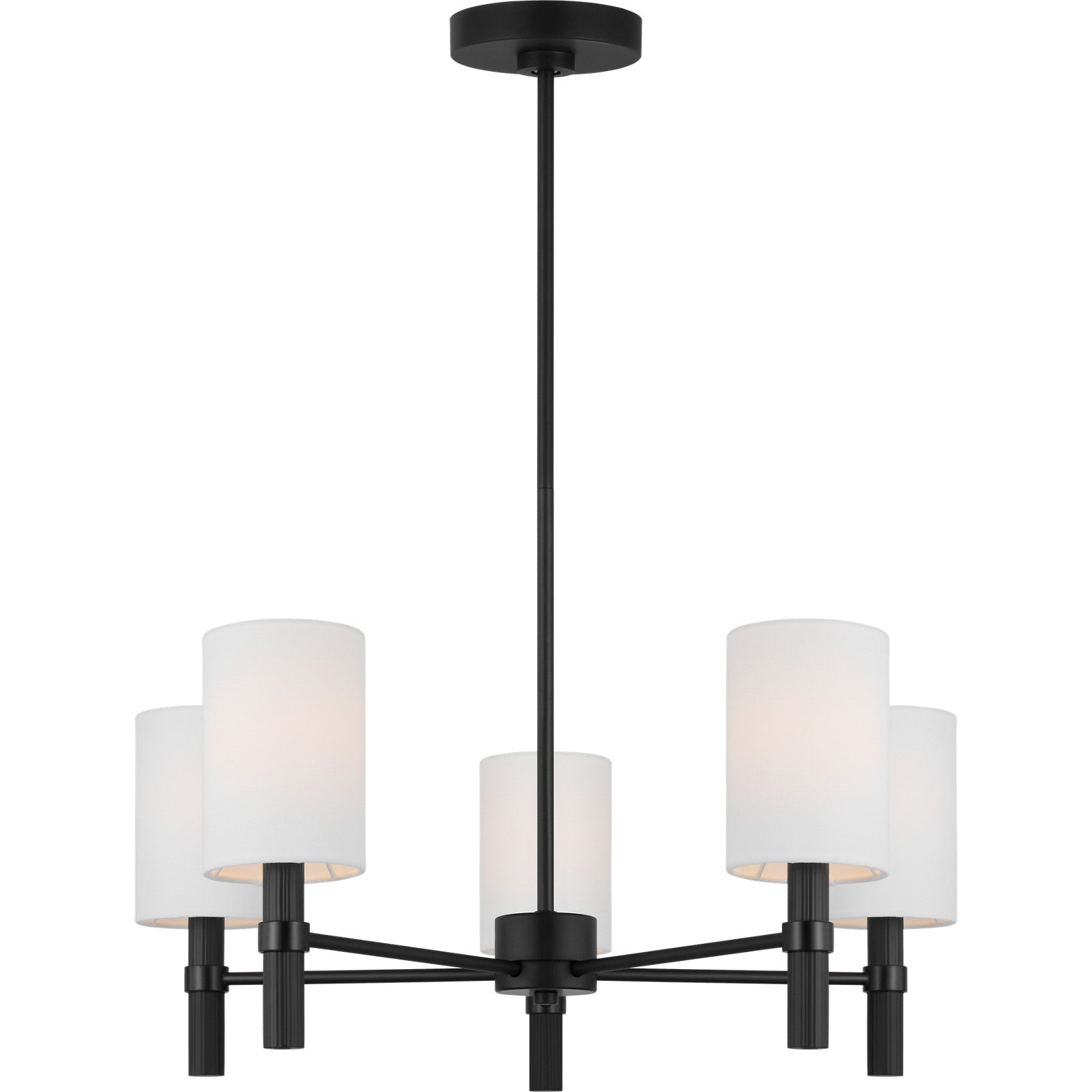 Manor Medium Chandelier Midnight Black - Visual Comfort Ceiling Lights