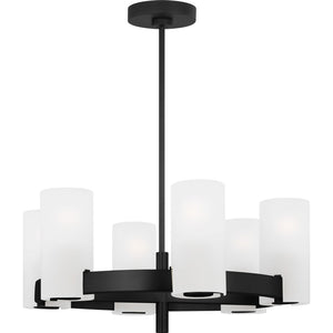Rhode Medium Chandelier Brushed Steel - Visual Comfort Ceiling Lights