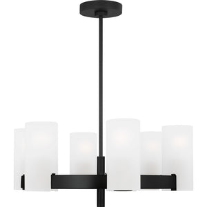 Rhode Medium Chandelier Brushed Steel - Visual Comfort Ceiling Lights